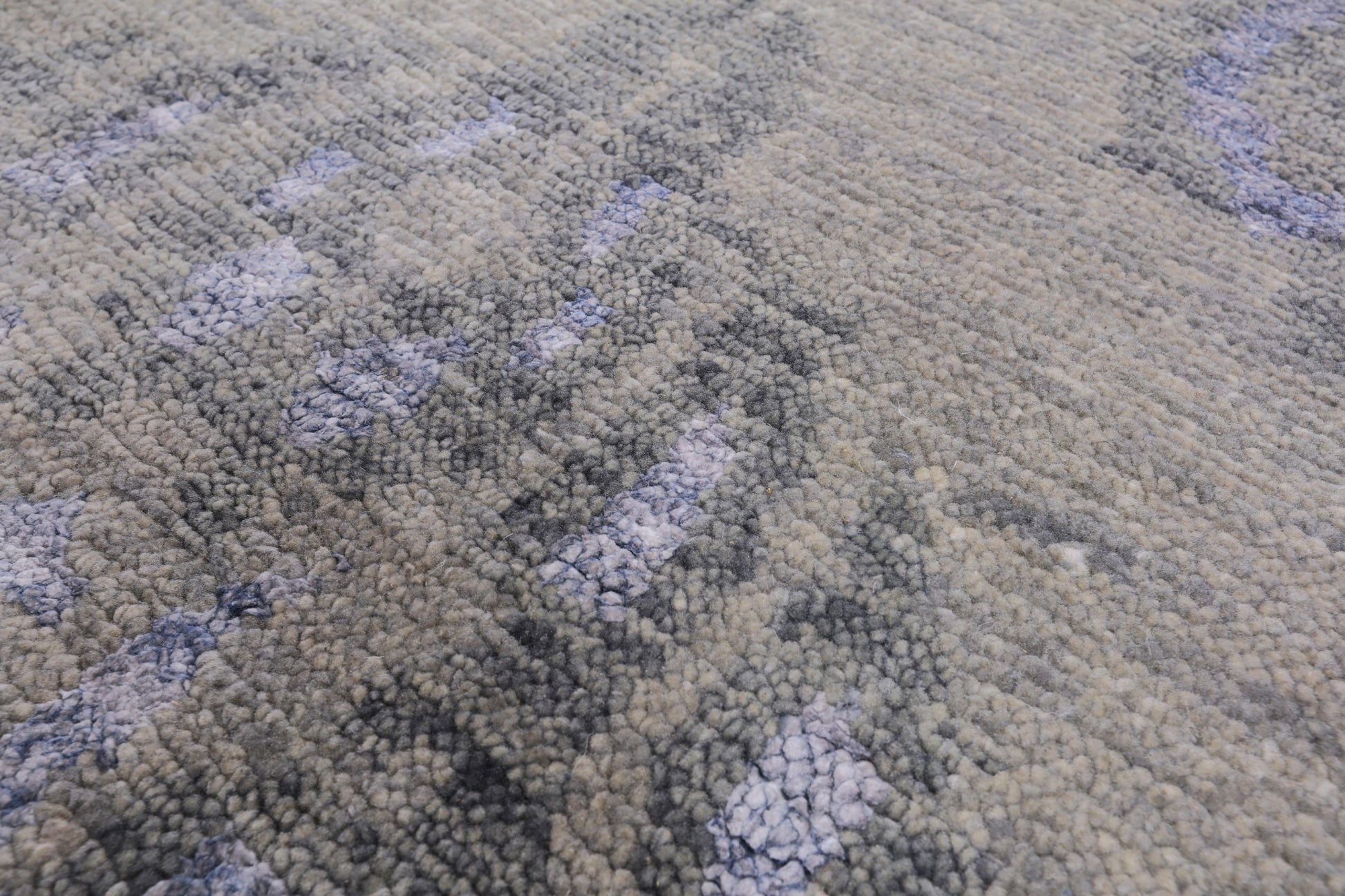 Grey Turkish Oushak Hand Knotted Wool & Silk Rug - 8' 0" X 9' 10" - Golden Nile