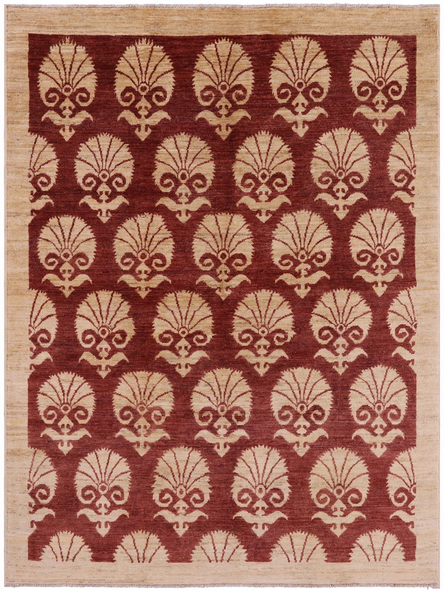 Persian Gabbeh Handmade Wool Rug - 4' 10" X 6' 6" - Golden Nile