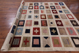 Signed Gabbeh Handmade Rug - 8' 1" X 9' 9" - Golden Nile