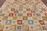 Ivory Persian Gabbeh Hand Knotted Wool Rug - 9' 4" X 12' 6" - Golden Nile
