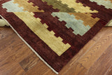 Multicolor Persian Gabbeh Lori Buft Hand Knotted Area Rug 6 X 9 - Golden Nile