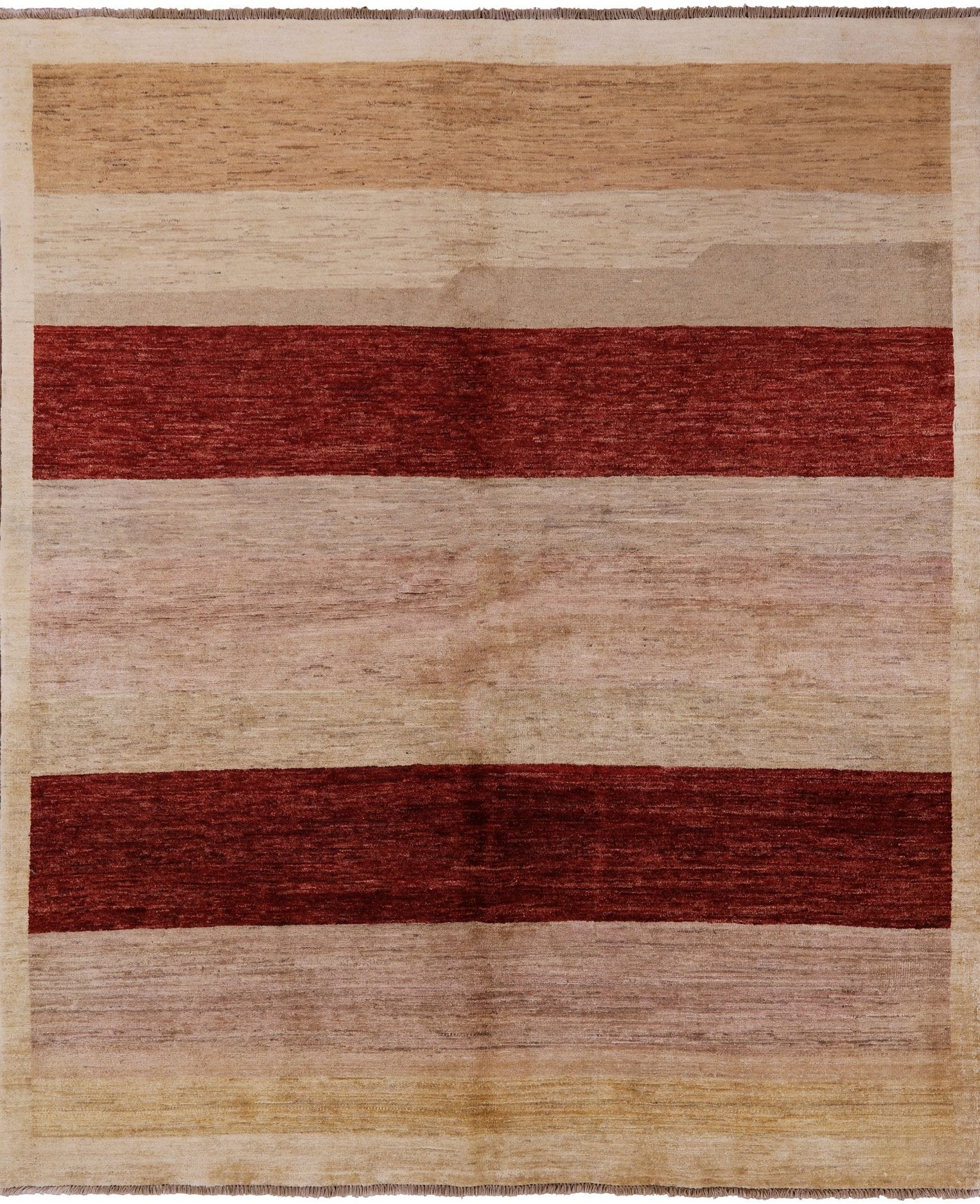 Persian Gabbeh Hand Knotted Wool Area Rug - 6' 3" X 7' 5" - Golden Nile