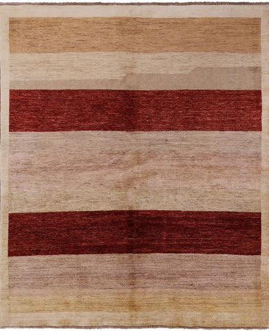 Persian Gabbeh Hand Knotted Wool Area Rug - 6' 3