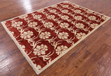 Red Persian Gabbeh Hand Knotted Wool Rug - 5' 9" X 7' 10" - Golden Nile