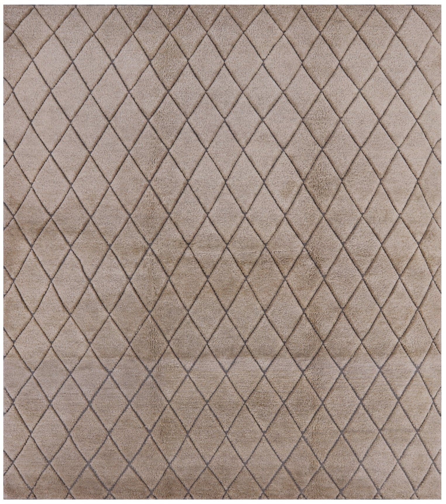 Ivory Moroccan Handmade Wool Rug - 8' 4" X 9' 7" - Golden Nile