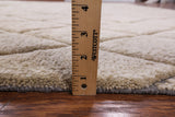 Ivory Moroccan Handmade Wool Rug - 8' 4" X 9' 7" - Golden Nile
