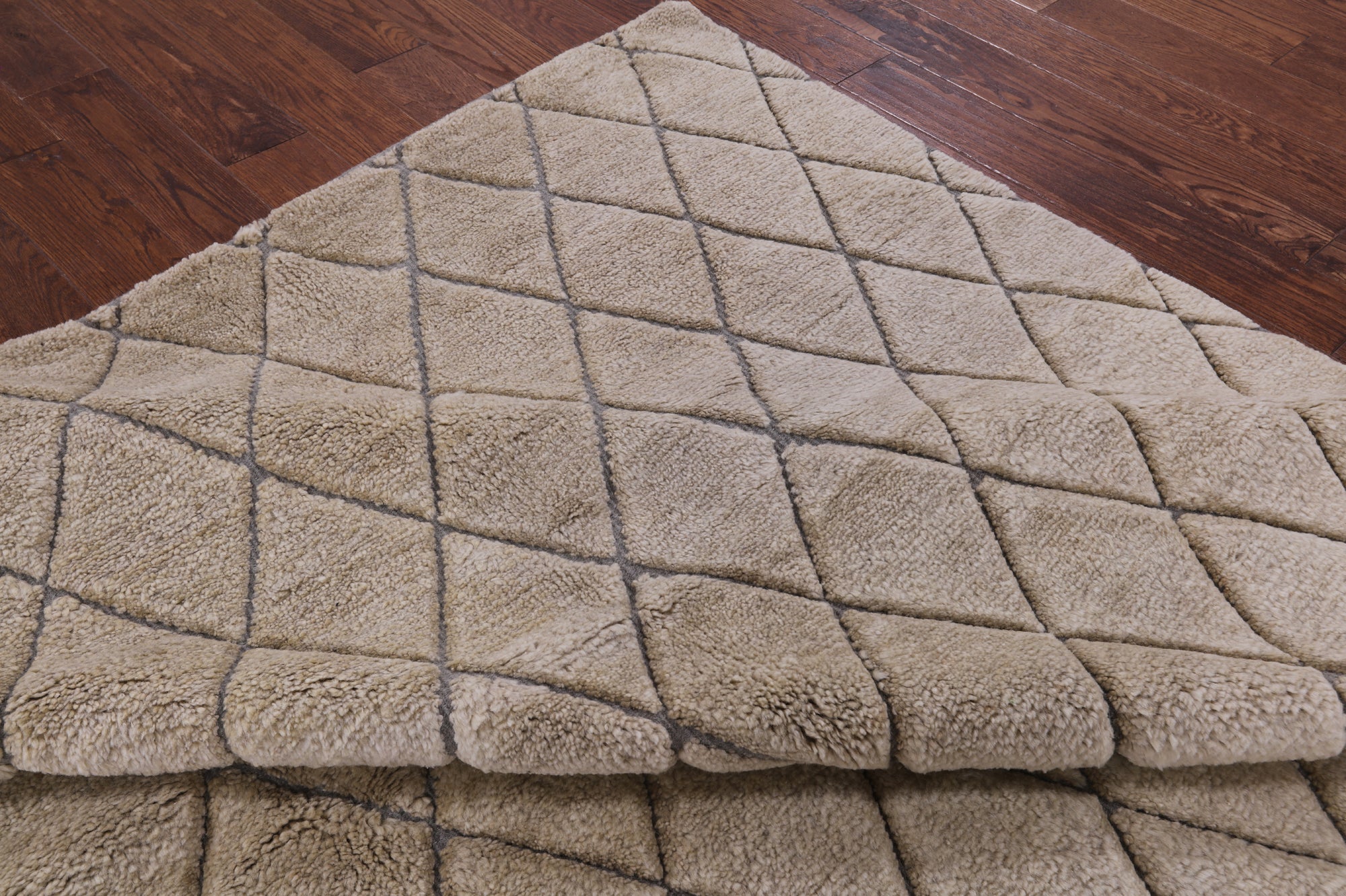Ivory Moroccan Handmade Wool Rug - 8' 4" X 9' 7" - Golden Nile