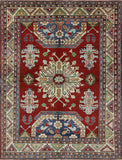 Red Super Kazak Wool Area Rug 7 X 9 - Golden Nile