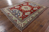 Red Super Kazak Wool Area Rug 7 X 9 - Golden Nile