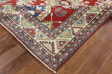 Red Super Kazak Wool Area Rug 7 X 9 - Golden Nile