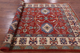 Kazak Hand Knotted Wool Area Rug - 5' 9" X 8' 10" - Golden Nile