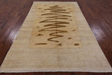 Ivory Persian Gabbeh Handmade Wool Rug - 6' 1" X 9' 7" - Golden Nile