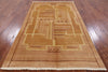 Gabbeh Hand Knotted Wool Area Rug - 5' 2" X 8' 1" - Golden Nile