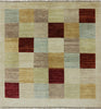 Multicolor Square Gabbeh Hand Knotted Wool Area Rug 5 X 5 - Golden Nile