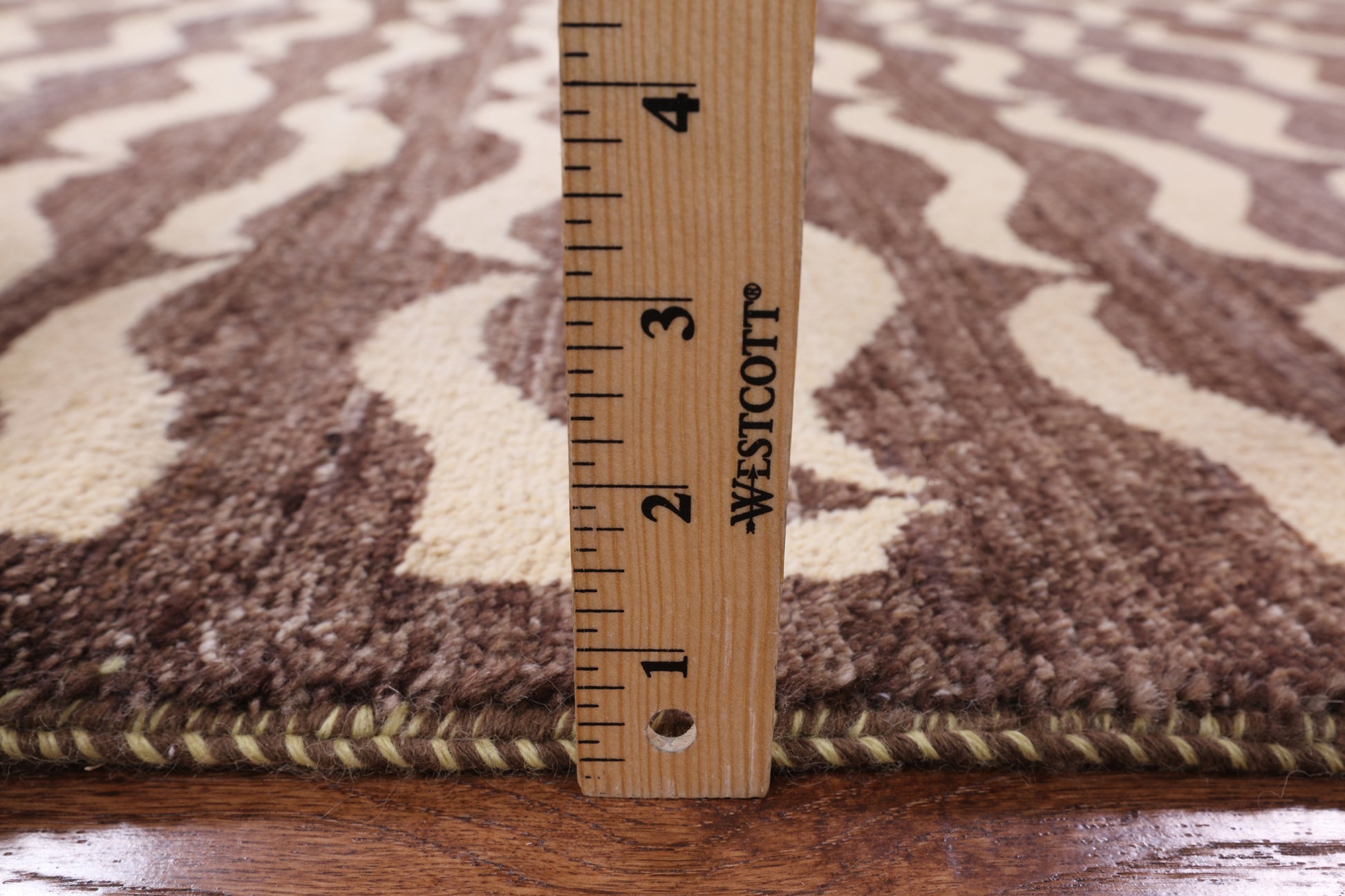 Brown Tribal Gabbeh Hand Knotted Wool Rug - 5' 6" X 8' 4" - Golden Nile