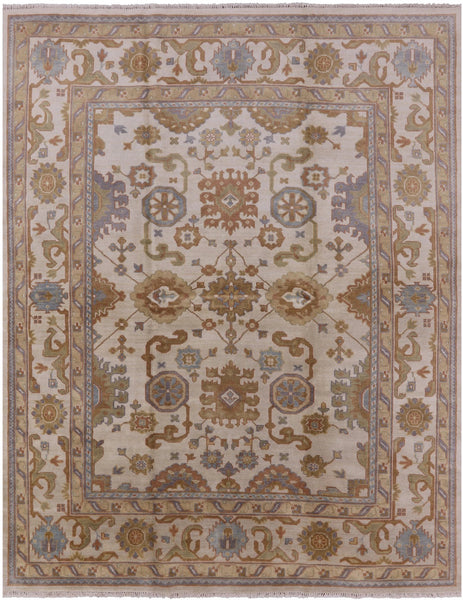 Turkish Oushak Hand Knotted Rug - 7' 9" X 9' 10" - Golden Nile