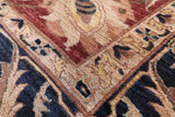 Chobi Peshawar Handmade Wool Rug - 9' 0" X 11' 10" - Golden Nile