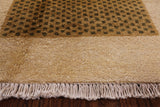 Persian Gabbeh Handmade Wool Rug - 8' 1" X 9' 2" - Golden Nile