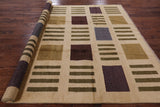 Persian Gabbeh Handmade Wool Rug - 8' 1" X 9' 2" - Golden Nile