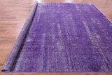 Purple Persian Overdyed Hand Knotted Wool Rug - 9' 9" X 12' 6" - Golden Nile