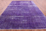 Purple Persian Overdyed Hand Knotted Wool Rug - 9' 9" X 12' 6" - Golden Nile