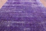 Purple Persian Overdyed Hand Knotted Wool Rug - 9' 9" X 12' 6" - Golden Nile