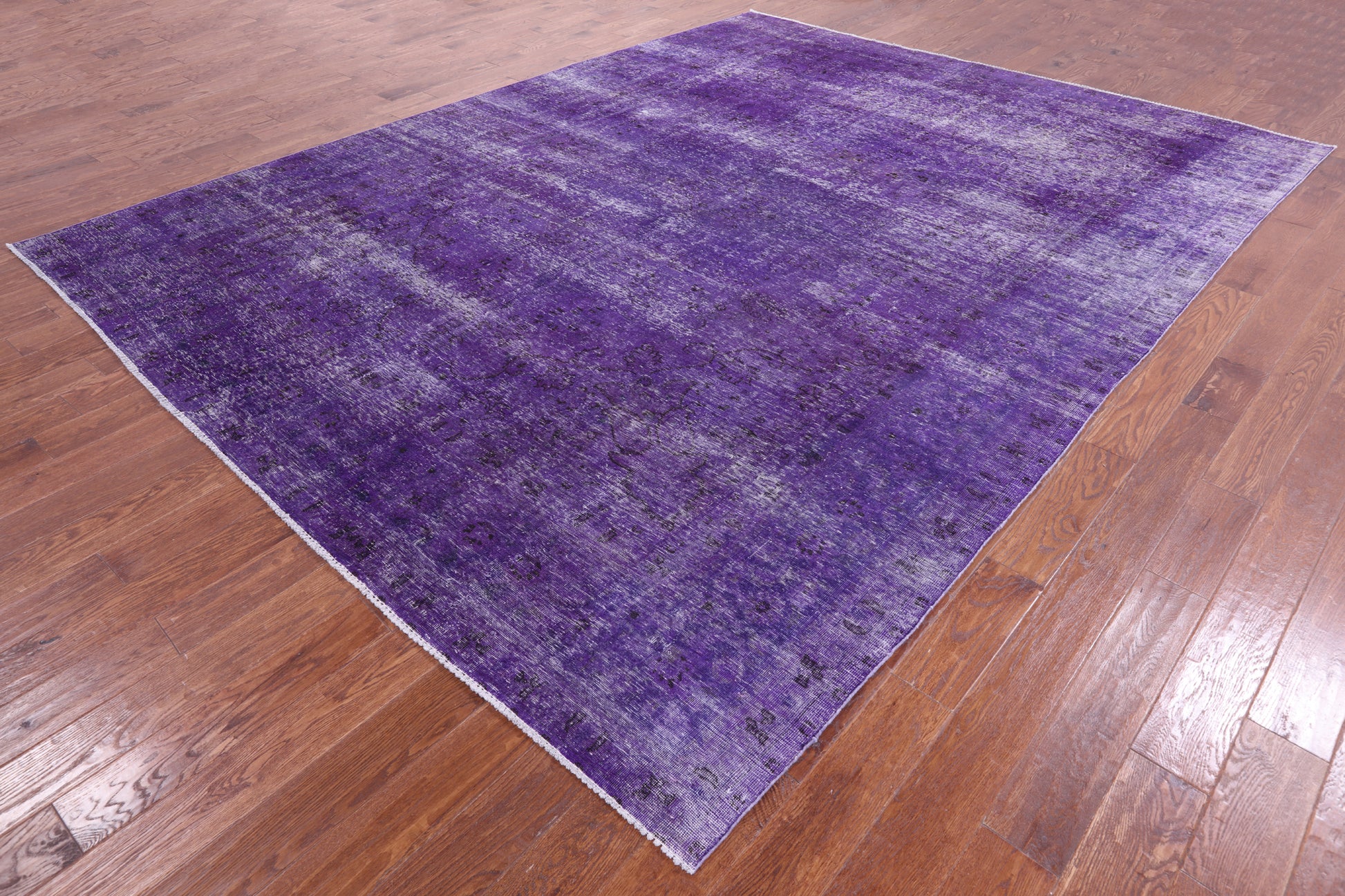 Purple Persian Overdyed Hand Knotted Wool Rug - 9' 9" X 12' 6" - Golden Nile
