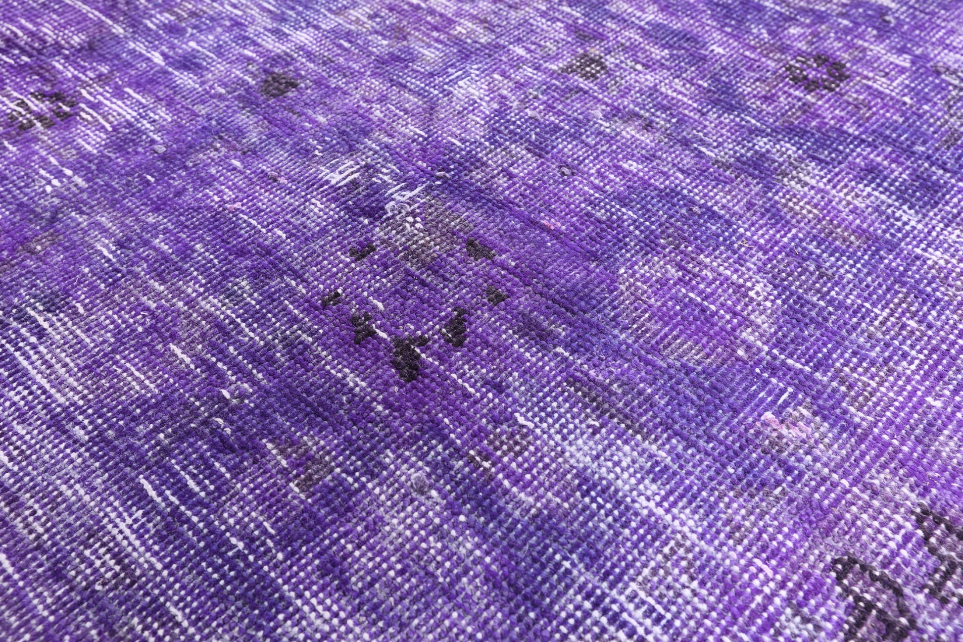 Purple Persian Overdyed Hand Knotted Wool Rug - 9' 9" X 12' 6" - Golden Nile