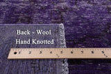 Purple Persian Overdyed Hand Knotted Wool Rug - 9' 9" X 12' 6" - Golden Nile
