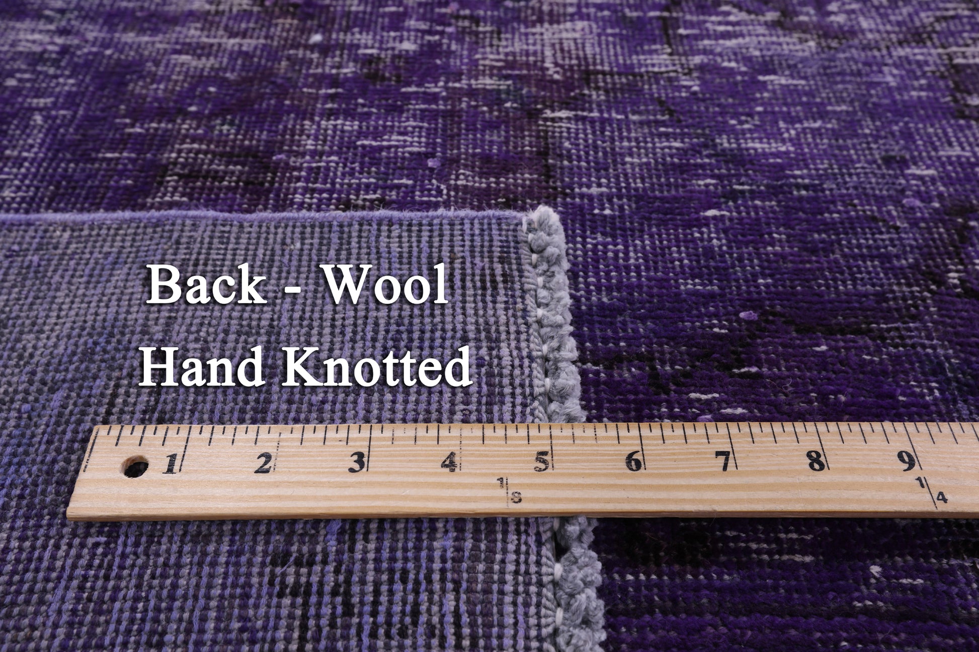 Purple Persian Overdyed Hand Knotted Wool Rug - 9' 9" X 12' 6" - Golden Nile