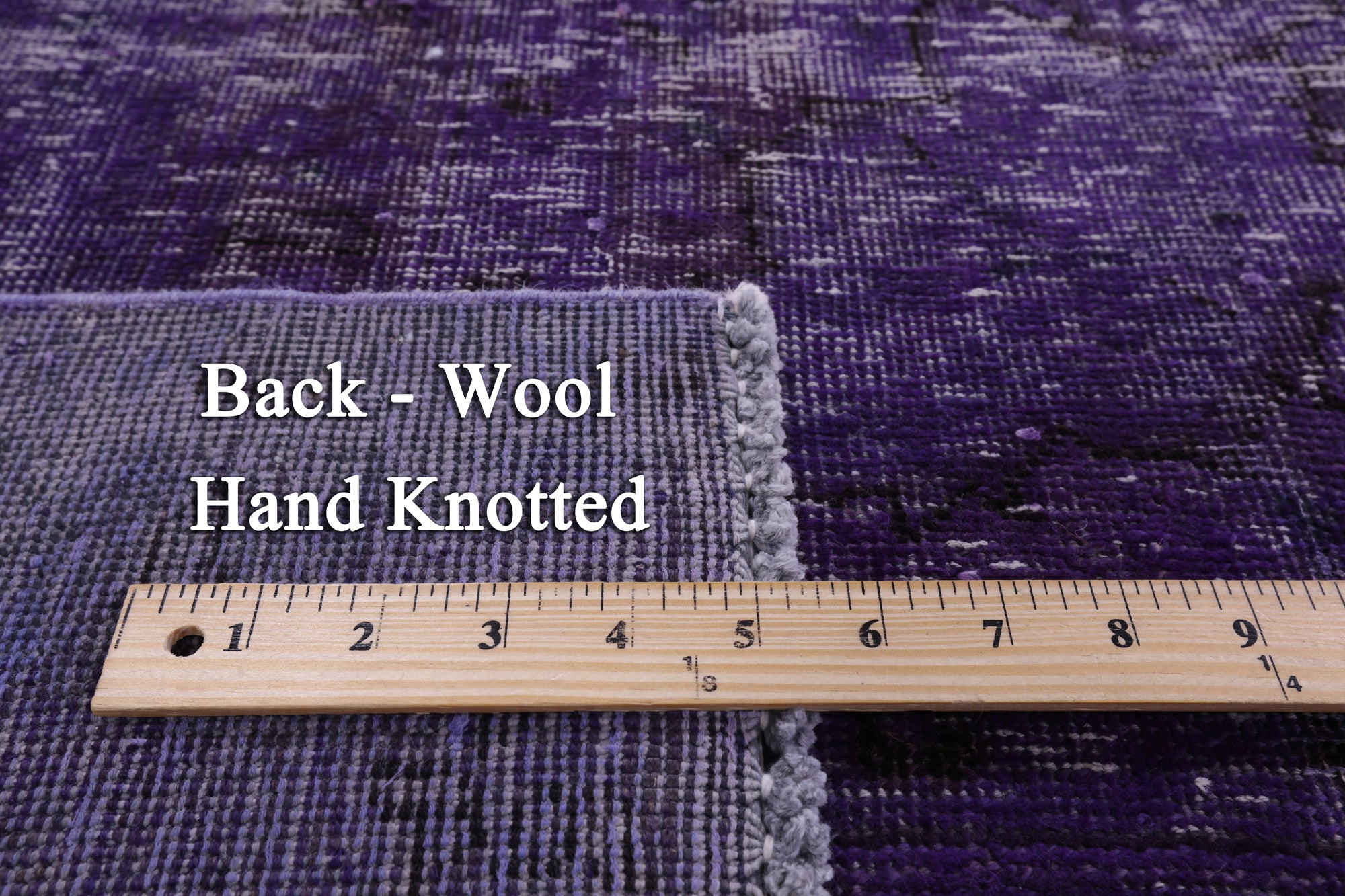 Purple Persian Overdyed Hand Knotted Wool Rug - 9' 9" X 12' 6" - Golden Nile