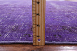 Purple Persian Overdyed Hand Knotted Wool Rug - 9' 9" X 12' 6" - Golden Nile