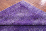 Purple Persian Overdyed Hand Knotted Wool Rug - 9' 9" X 12' 6" - Golden Nile