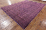 Purple Overdyed Wool Area Rug 10 X 13 - Golden Nile