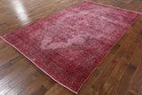 Floral Overdyed Wool Area Rug 7 X 10 - Golden Nile