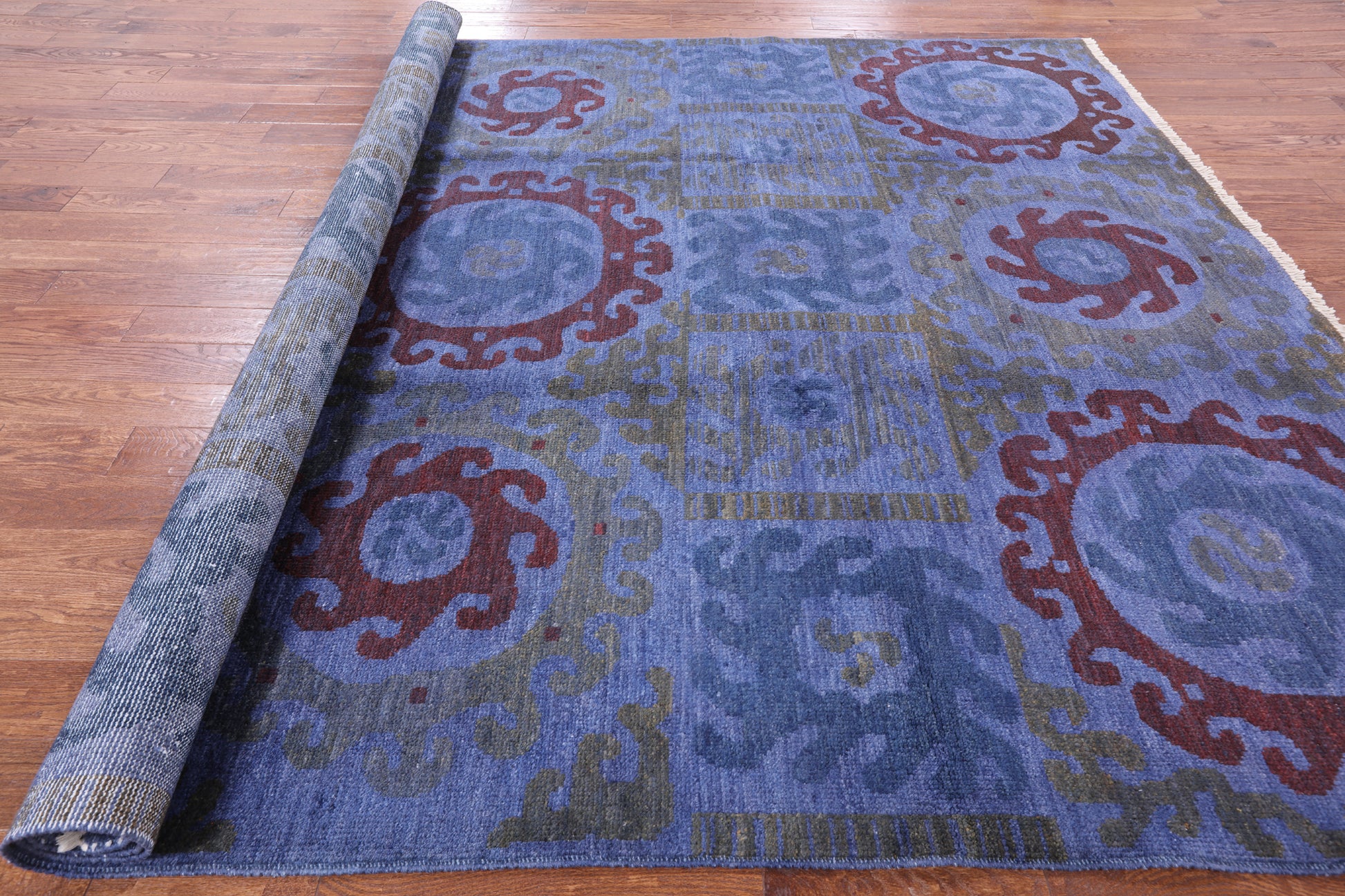 Ikat Handmade Wool Area Rug - 9' 0" X 11' 10" - Golden Nile