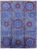 Ikat Handmade Wool Area Rug - 9' 0" X 11' 10" - Golden Nile