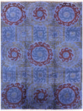 Ikat Handmade Wool Area Rug - 9' 0" X 11' 10" - Golden Nile