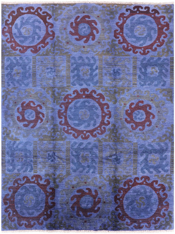 Ikat Handmade Wool Area Rug - 9' 0