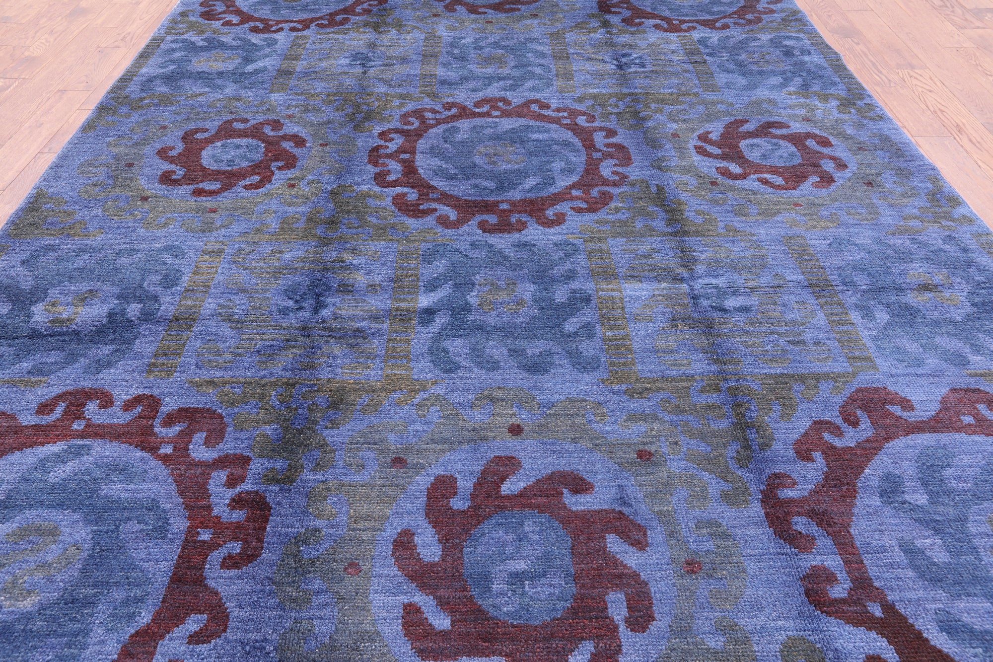 Ikat Handmade Wool Area Rug - 9' 0" X 11' 10" - Golden Nile
