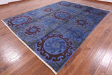 Ikat Handmade Wool Area Rug - 9' 0" X 11' 10" - Golden Nile