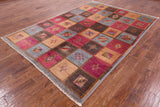 Ikat Handmade Wool Area Rug - 6' 3" X 8' 10" - Golden Nile