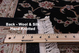 Wool & Silk Persian Tabriz Rug - 7' 9" X 9' 9" - Golden Nile