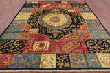 Persian Gabbeh Hand Knotted Wool Rug - 8' 3" X 9' 7" - Golden Nile