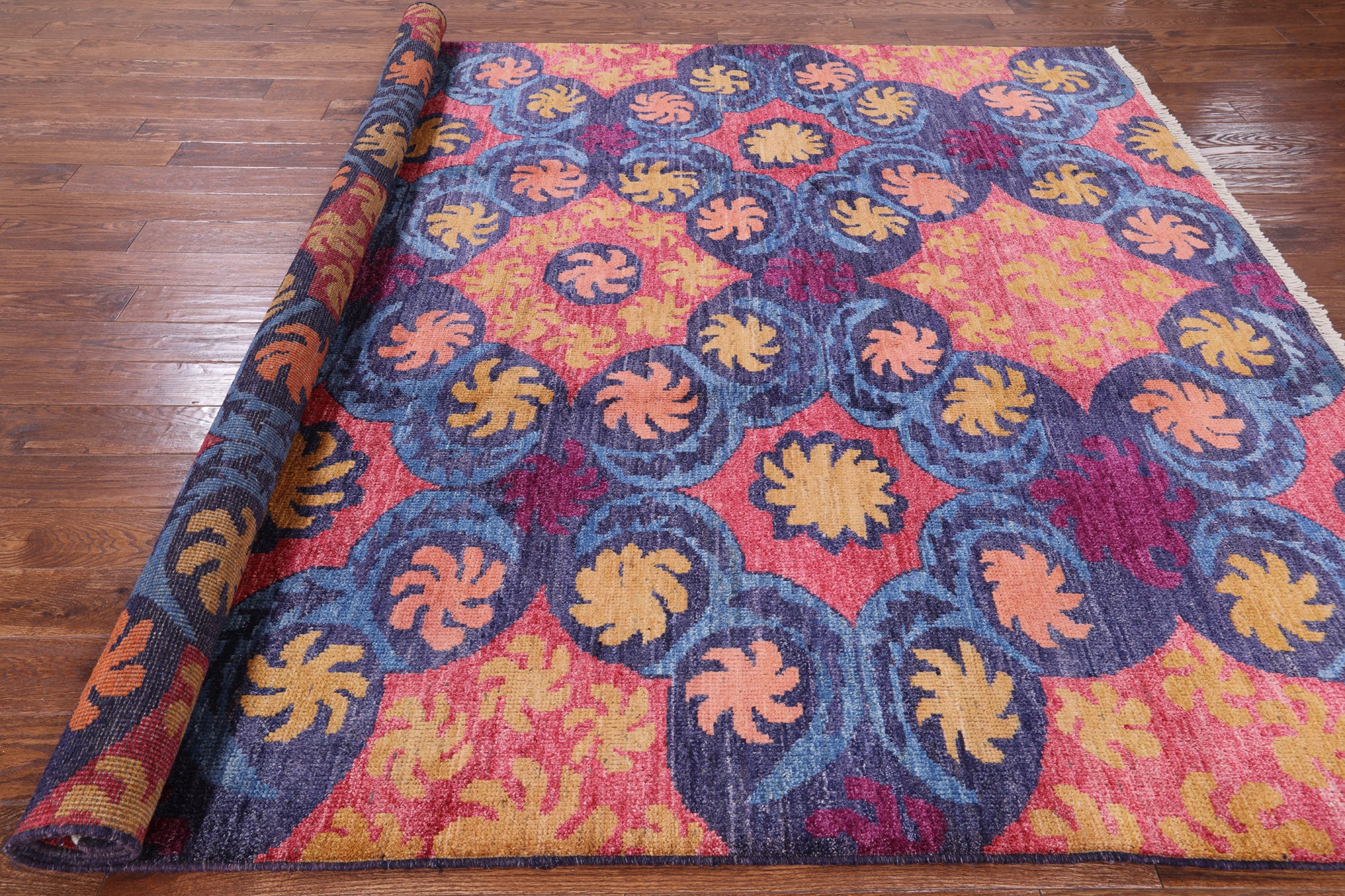 Ikat Handmade Wool Rug - 8' 4" X 10' 1" - Golden Nile
