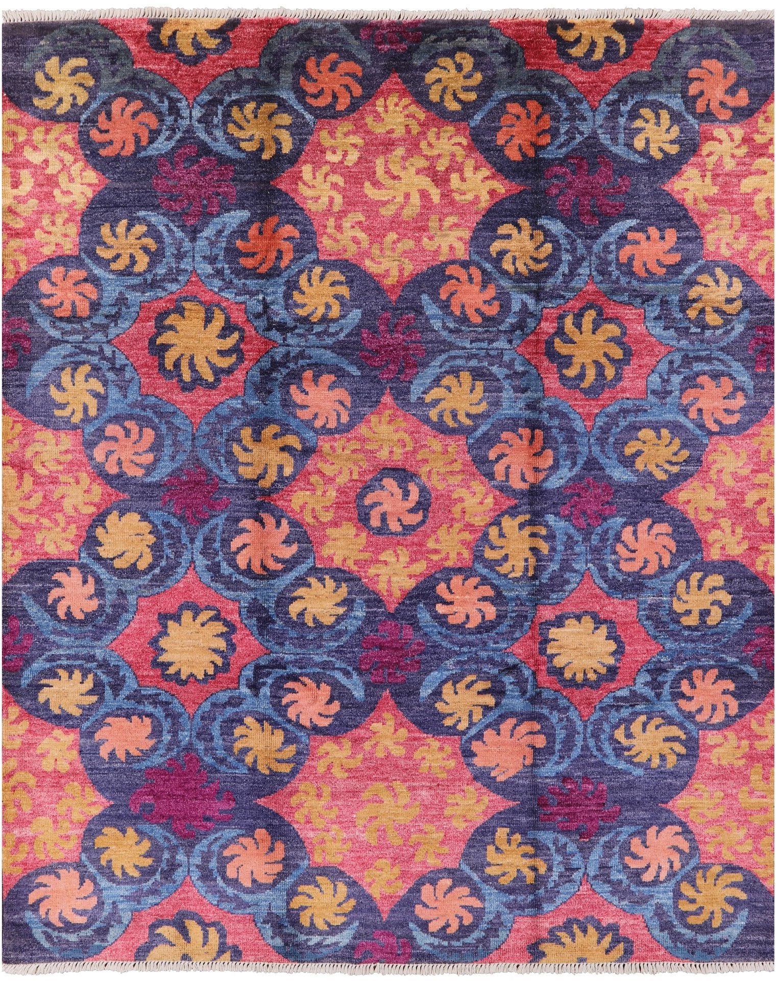 Ikat Handmade Wool Rug - 8' 4" X 10' 1" - Golden Nile