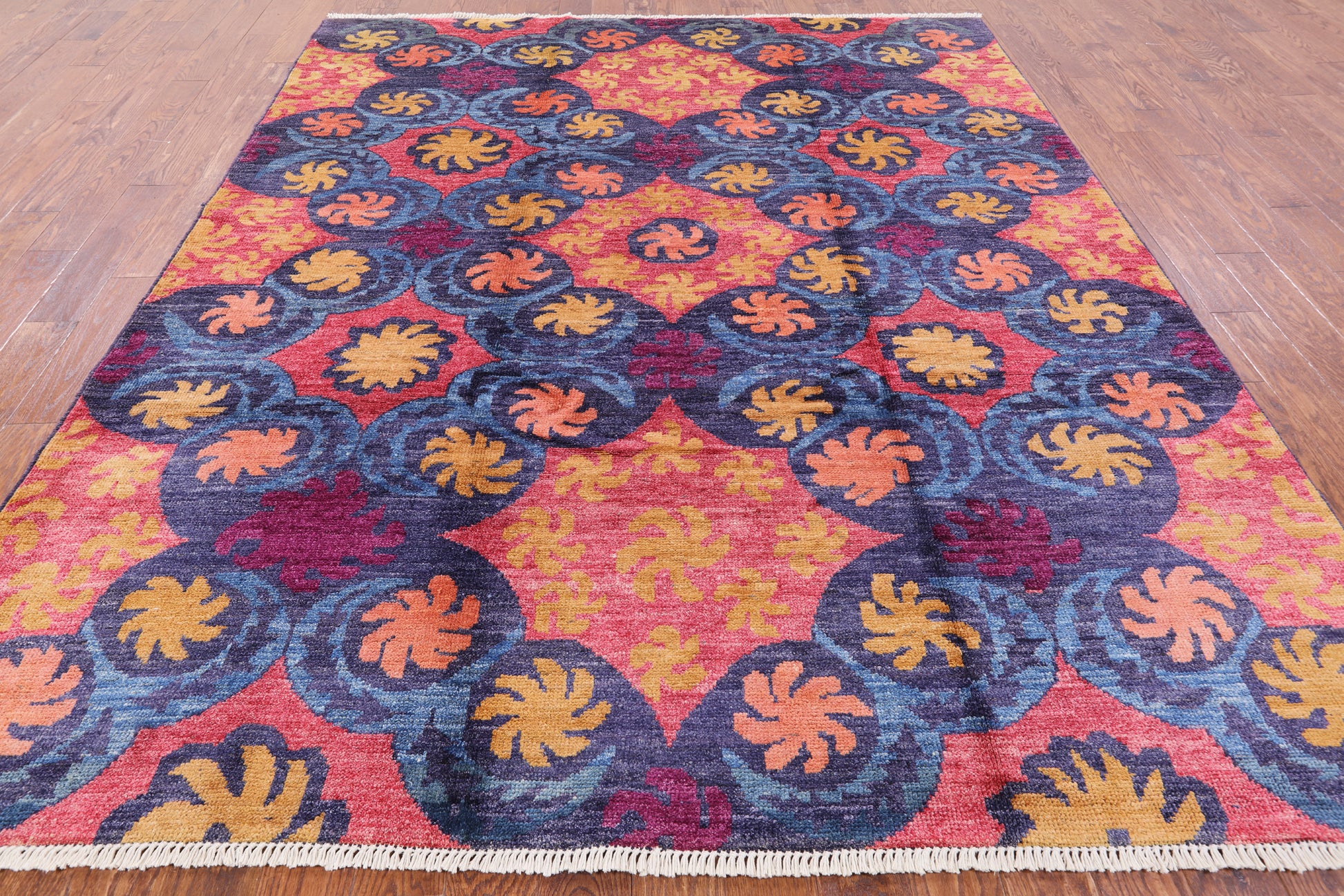 Ikat Handmade Wool Rug - 8' 4" X 10' 1" - Golden Nile