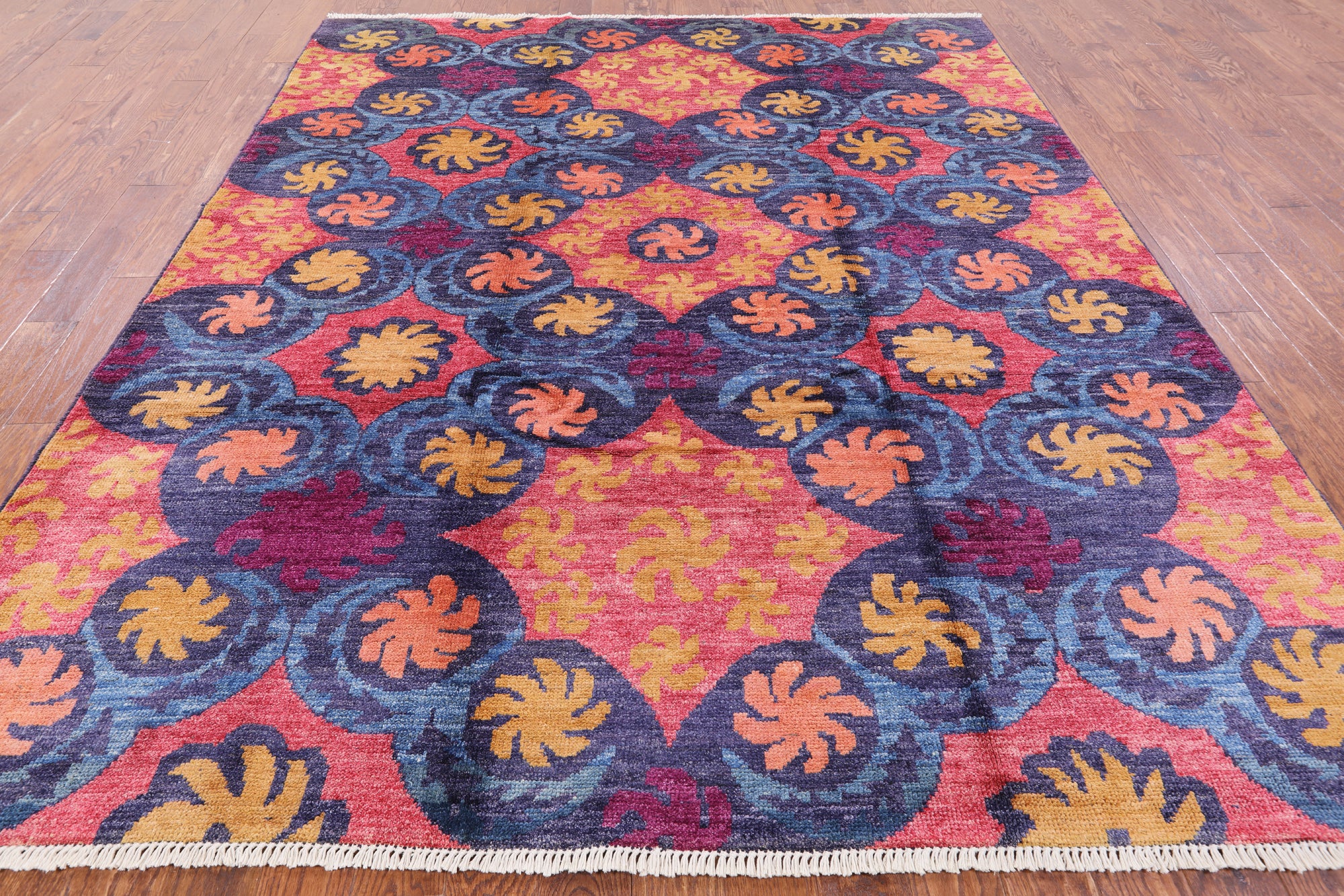 Ikat Handmade Wool Rug - 8' 4" X 10' 1" - Golden Nile