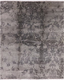 Grey Modern Hand Knotted Wool Rug - 8' 1" X 9' 10" - Golden Nile