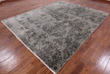 Grey Modern Hand Knotted Wool Rug - 8' 1" X 9' 10" - Golden Nile